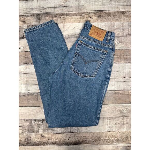 Vintage Levi’s 550 High Rise Red Tab Tapered Leg Relaxed Fit Mom Jeans Size 10L - Picture 1 of 7